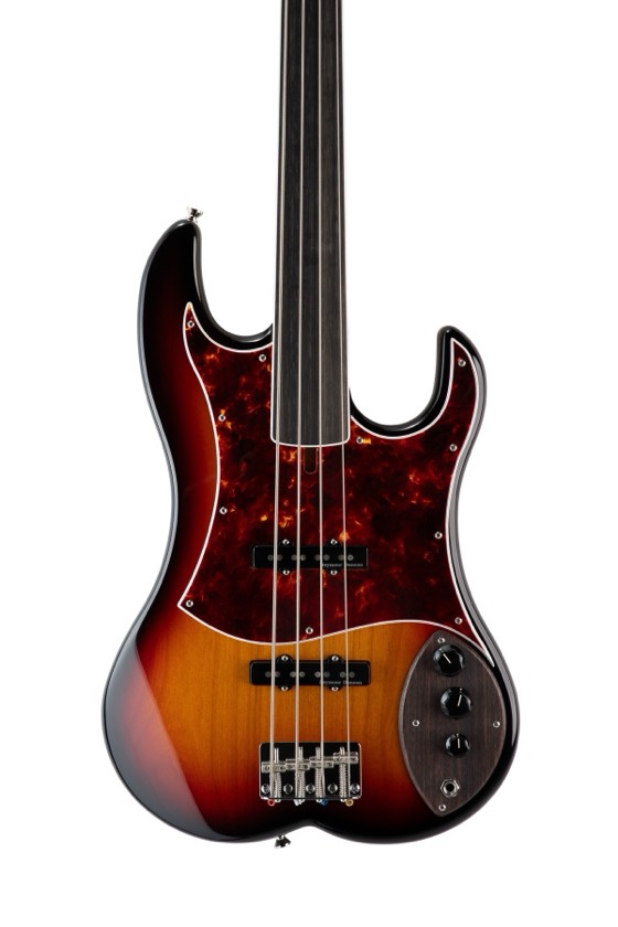 Gresham Sunburst, Natural Headstock